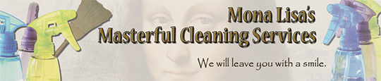 This is a Header for Mona Lisa&rsquo;s Masterful Cleaning Services Web Site